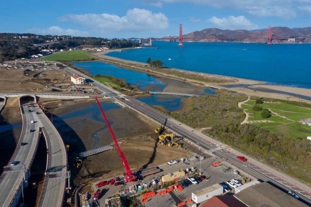 aerial photo of construction at Quartermaster Ranch Marsh